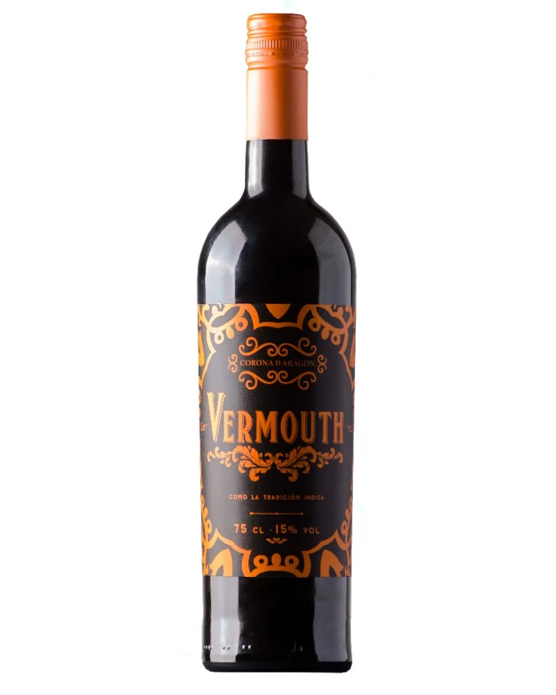 Botella de Corona de Aragón Vermouth Tinto, vermut rojo de Cariñena 75 cl 15% vol