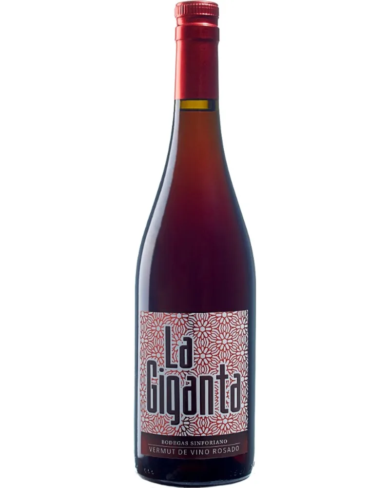 Botella de La Giganta, vermut de vino rosado de Bodegas Sinforiano en Mucientes, Valladolid