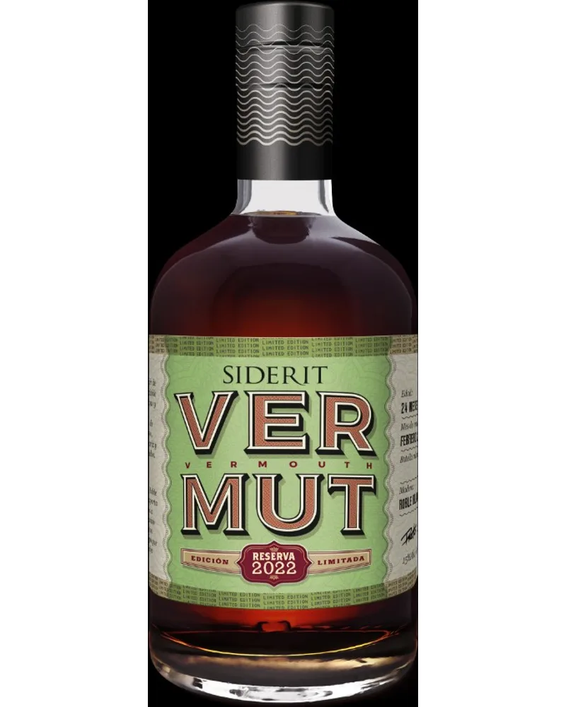 Botella de Siderit Vermut Reserva 2022, edición limitada envejecida 24 meses en roble blanco español